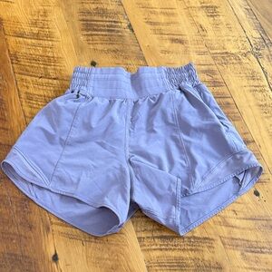 lululemon athletica Lavender Athletic Shorts 2.5 inseam hotty hot high rise